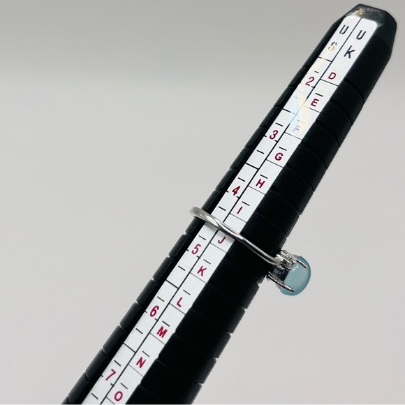 Chalcedony and Natural Diamond Silver Ring - Picture 5 of 5